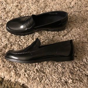 Bass black penny loafers